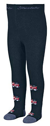 Sterntaler Baby Strumpfhose Feuerwehr – mit elastischem Komfortbund – weiches Baumwollmaterial, hautsympathisch und atmungsaktiv – marine, Größe 104