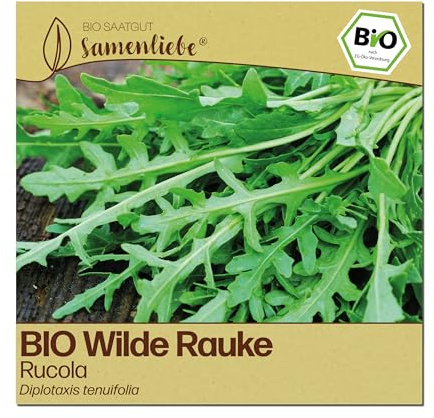 Samenliebe BIO Wilde Rauke Samen | Rucola - winterhart & mehrjährig - samenfestes BIO Saatgut