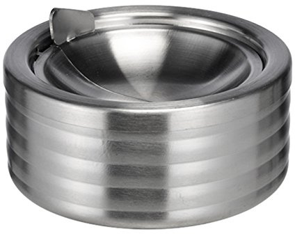 Bambelaa! Aschenbecher mit Deckel Windaschenbecher Design Sturmaschenbecher Klappaschenbecher Bar Edelstahl (1 Stück)