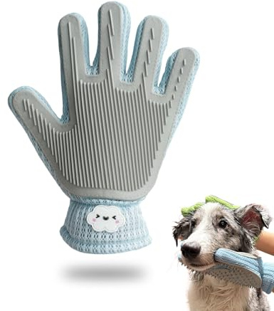 ETIALURE Fellpflegehandschuh für Katze, Enthaarung und Massage für Hunde