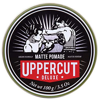 Uppercut Deluxe Matte Pomade Medium Hold No Shine 100g | Water Based Matte Hair Styling Product for Medium Hold with No Shine. Easy to Wash Out with No Residue. For All Hair Types.