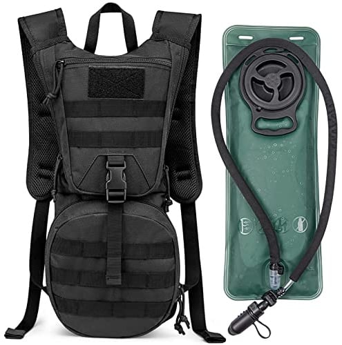 G4Free Militär Trinkrucksack mit verbesserter 2,5-Liter-Trinkblase für Wandern, Radfahren, Gehen und Klettern
