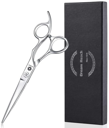 Dream Reach 6 In Haarschere Friseurschere Scharfe Haarschneideschere Japanischer Edelstahl 440C Handarbeit Extra scharfe Friseurschere präziser Schnitt Haarschnitt für Damen und Herren Bestes Geschenk