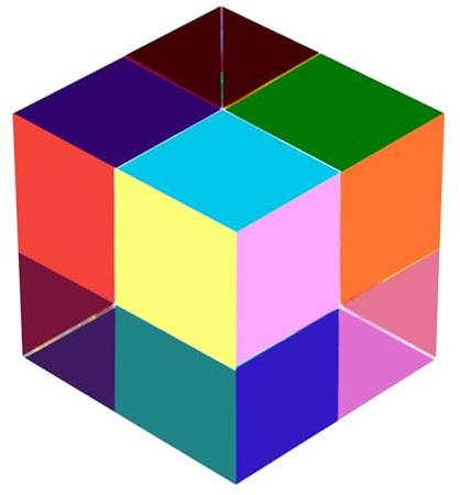 ZhuoChiMall CMY Mischen Farbe Würfel, Acryl Prisma, Bunte Dekoration für Zuhause oder Büro, STEM/STEAM Lernwürfel 4cm