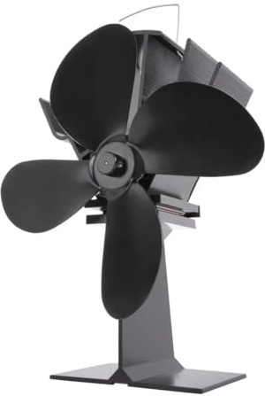 Güde Ofenventilator, Kamin Gebläselüfter OV 4F, stromlos, 4 Flügel, mit Thermometer