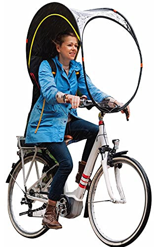 Bub-up Regenschutz für Fahrrad, ersetzt Regenbekleidung (wasserdicht, jacke, regencape, regenponcho, regenschirm...). Fahrrad Regenschutz Dach