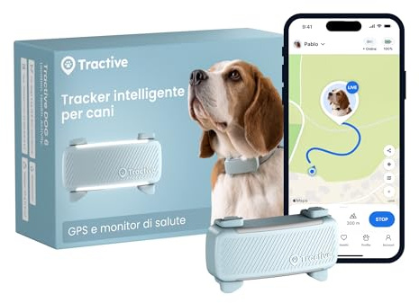 Tractive GPS Tracker Hund | 2025 Edition | Live-Ortung | Weglaufalarm | Aktivitätstracking | Gesundheitswarnungen | Bellverhalten | Empfohlen von Martin Rütter (Mint)