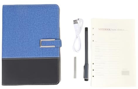 MechKit Smart Pen-Notizbuch-Set, digitaler Bluetooth-Smartpen mit Echtzeit-Digitalisierung, Synchronisierung, OCR-Erkennung, Wiedergabefreigabe für Studenten, Profis, Aluminiumlegi (Blau)