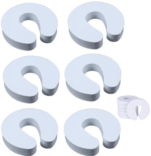 JJiaoLinin Klemmschutz für Türen, 6 Stück Einklemmschutz fr Baby, Kindersicherung Tür, Fingerklemmschutz Baby, Schaumstoff Kinder Sicherung Klinke Extra Breit Haustiere Schützen（weiß）