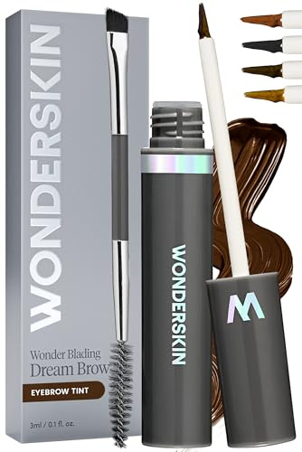 Wonderskin Dream Brow Augenbrauengel, beständige Augenbrauentusche, langlebiges Augenbrauengel, einstufiger Augenbrauenfüller, dunkelbraun getöntes Augenbrauengel (Dark Brunette)