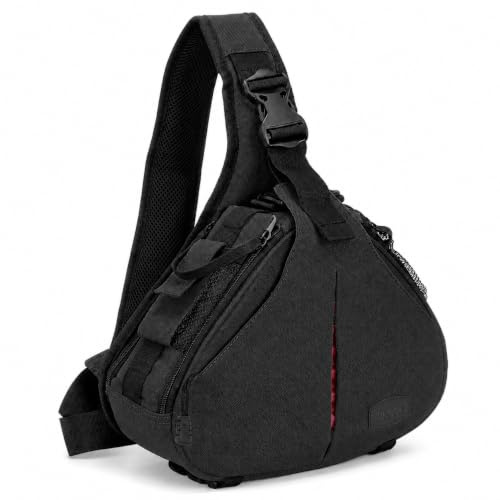 CADeN Kamerarucksack Camera Sling Crossbag Wasserabweisend Kameratasche | Leicht Zu Reinigen, Kompatibel mit Sony Nikon Canon eos r50. Kamera Rucksack für DSLR/SLR Kamera Sling Bag, KO1