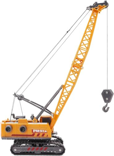 Toyland® Baukran-Spielfahrzeug – realistische bewegliche Teile – bedienbares Spielzeug für Kinder – Maßstab 1:55