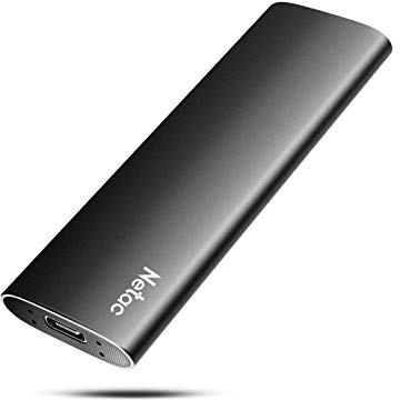 Netac 1TB SSD Extern USB 3.2 Gen 2, Externe Festplatte SSD für Laptop, TV Aufnahmen, Mac, Xbox, Handy Android (USB C Aluminum)