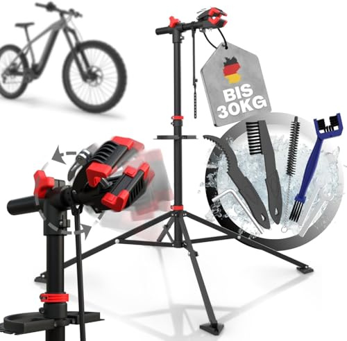 Tarpofix® Fahrrad Montageständer bis 30kg | Profi Fahrrad Reparaturständer | Montageständer für Fahrräder & E-Bike | Schwerlast Fahrradhalter Ebike | Fahrradständer Reparatur | Fahrradmontageständer
