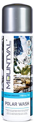 Mountval Fleece-Waschmittel Polar Wash Kraftvoller Reiniger für Outdoor- und Wanderbekleidung aus Fleece, Faserpelz und Elastikgewebe | Für frische und Geschmeidig Kleidung | Auf Wasserbasis.