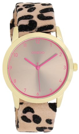 Oozoo - Timepieces Damen Uhr | Armbanduhr Damen mit Lederarmband | Moderne Uhr für Frauen | Edle Analog Damenuhr in rund (38mm Gehäuse)
