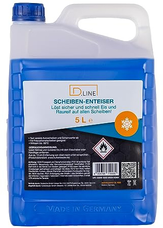 D.LINE Scheibenenteiser 5 Liter, löst sicher und schnell EIS und Raureif auf Allen Scheiben, NACHFÜLLKANISTER (1x 5 Liter)