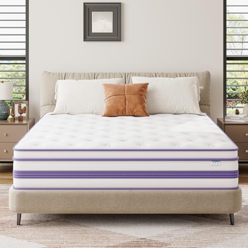 Moziel 180x200 cm Matratze, 30 cm Höhe, H3, Oeko-TEX Zertifiziert, Gel Memory Foam Hybrid, Taschenfederkern, Atmungsaktiv, Mittelfest, Druckentlastung, Tonnentaschenfederkernmatratze in Box verpackt