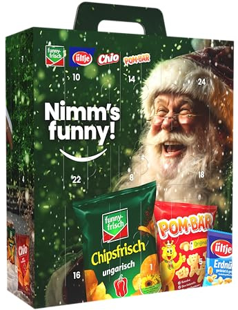 Intersnack Adventskalender 2025 – 810 g Knabber-Überraschung | Funny-Frisch, Pom-Bär, Chio & ültje Snacks | Knuspriges Geschenk für Snackliebhaber & Familie