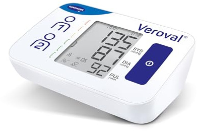 Veroval compact Blutdruckmessgerät Oberarm, einfaches Messen, klinisch validiert, Manschettensitzkontrolle, erkennt Herzrhythmusstörungen