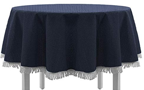 DILUMA | Gartentischdecke Oval 140x180 cm Blau | Tischdecke für Indoor & Outdoor, Garten, Terrasse, Balkon | Wetterfest, Leicht Abwaschbar, Rutschhemmend