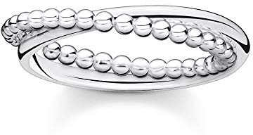 THOMAS SABO Ring doppel Kugeln silber 925 Sterlingsilber