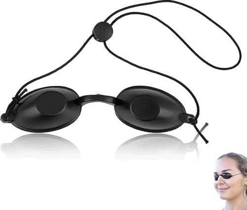 AzureRay Infrarot Schutzbrille für Solarium & Rotlichtlampe, Ergonomische Solarium Brille mit UV-Schutz, verstellbar & elastisch, ideal für Schönheitsbehandlungen & Bräunungsschutz