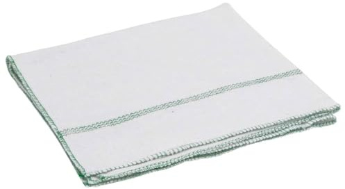 vidaXL Reinigungstücher 5 STK., Scheuerlappen Weiß mit Grünen Gestreift, Scheuertuch Hervorragende Saugfähigkeit, Putzlappen Wischtücher, 50x60cm