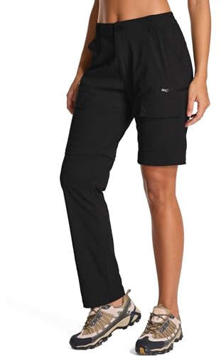 Jogwits Damen Zip-Off-Wanderhose, Leichte Trekkinghose Atmungsaktiv Schnell Trockend Safari outdoorhosen Sommer Arbeitshose Funktionshose