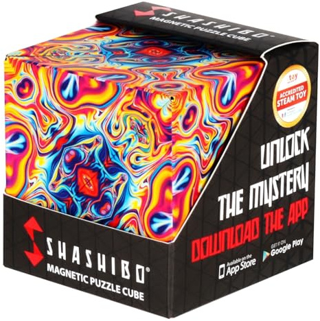 Shashibo Formwechsel-Box – Preisgekrönter, patentierter Zappelwürfel mit 36 Seltenerdmagneten – lässt Sich in über 100 Formen verwandeln (Spaced Out)