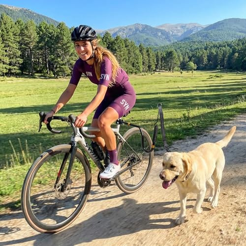 Artpet Hundeleine für Fahrrad Freihändiges Fahrradbefestigungsseil für Hunde - Hochmontiertes Sicherheitsdesign, Stoßdämpfend, Verstellbare Länge