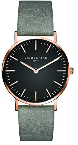 Liebeskind Berlin Damen Armbanduhr – Klassisches Design – Rundes Gehäuse 34 mm – Lederarmband – 5 ATM wasserdicht