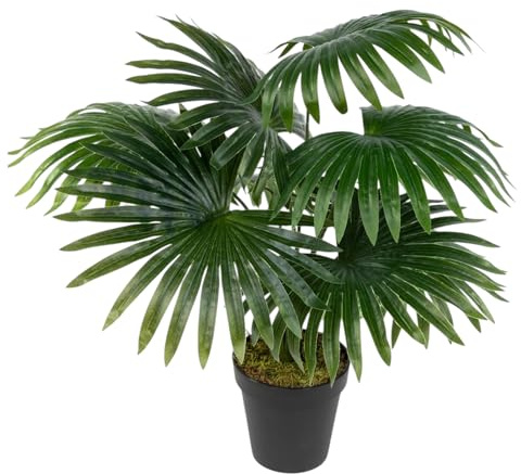 Fächerpalme Real Touch 40/50cm im Topf ZJ Kunstpalme Dekopalme | Kunstpflanzen künstliche Palme Pflanzen Kunstpalme Kunstbaum, Home Deko künstliche Pflanze, Deco Dekoration Palm Zimmerdeko