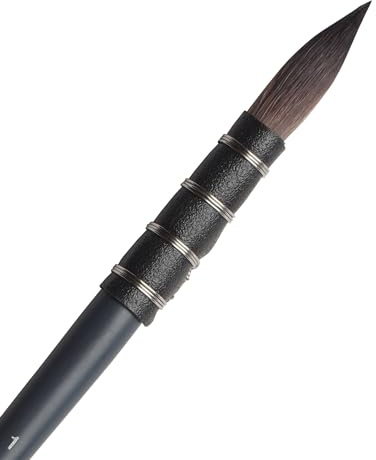 Winsor & Newton 5011501 Professional Aquarellpinsel, Malpinsel für Aquarellfarben mit synthetischen Fasern, ergonomischer Griff, langlebig & formstabil, kurzer Stiel - Eichhörnchen Nr.1