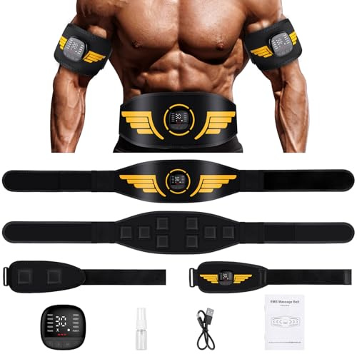 EMS Bauchmuskeltrainer, USB wiederaufladbar & tragbar für Heimfitness