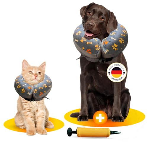 AVIDA ZEN Halskrause Hund & Katze, Hundekragen Leckschutz, Halskragen weich nach OP, Schutzkragen Verschiedene Größen, Kragen für Hunde und Katzen (L)