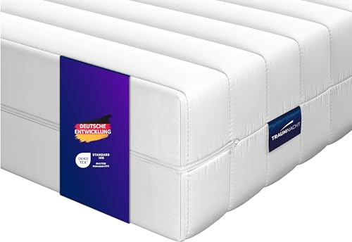 Traumnacht Basic XXL Tonnentaschenfederkernmatratze 120x200 cm | H3 mittelfest | 22 cm Höhe | 7-Zonen ergonomisch & atmungsaktiv | Öko-Tex zertifiziert | deutscher Qualitätsstandard