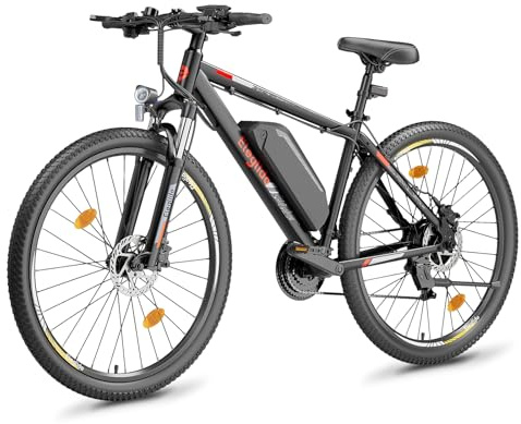 Eleglide E Bike Herren Damen mit 36V 18Ah Abnehmbarer Akku, 27,5/29 Zoll Offroad E Mountainbike, Elektrofahrrad Pedelec mit APP, 21 Gänge Schaltung, Reichweite bis zu 150 KM (Mopride 2, 27,5 Zoll)