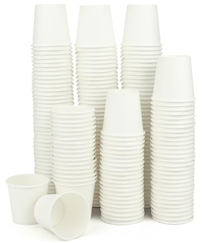 Espressobecher Espresso Pappbecher - 400 Stück Kaffeebecher Pappbecher Klein - 60ml 2oz Weiß Probierbecher Trinkbecher Partybecher - Mini Papierbecher - Kaltgetränkebecher - für Kaffee Wasser Getränk
