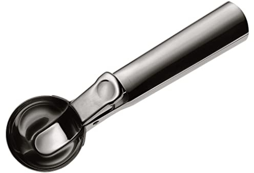 WMF Gourmet Eisportionierer 18 cm, Eislöffel mit Auswerfer, Cromargan Edelstahl poliert, Portionierer für Eiskugeln, Reis, Melonenkugeln, Keksteig
