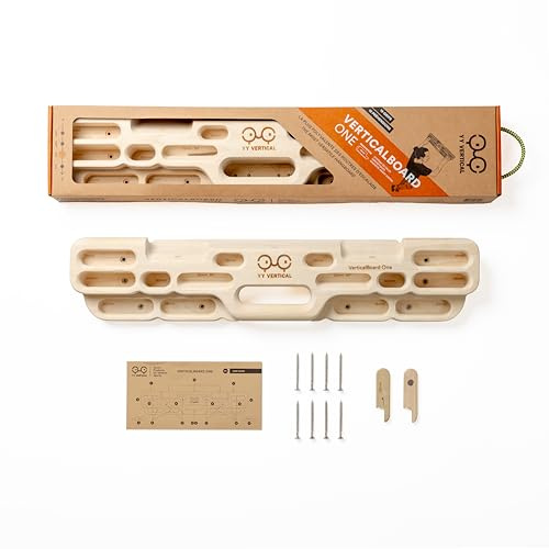 Fingerboard Hangboard Holz, Grifftiefen 10-45mm, Klettern - YY Vertical | Klettertraining Griffbrett aus Naturholz, Ergonomische Kanten, Kletterboard für Bouldern, Trainingsboard, Wandmontage