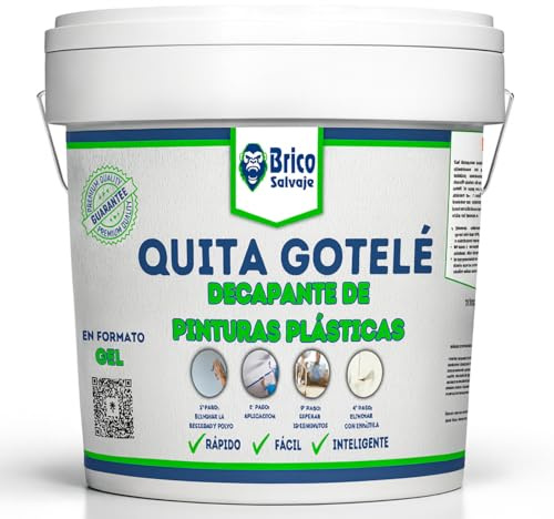BRICOSALVAJE Tropfentferner auf Wasserbasis für Kunststofffarben, Abbeizmittel, Blaugel, einfache Anwendung (0,75 Liter)