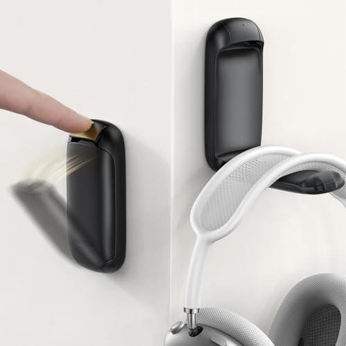 Lamicall Headset Halterung, Kopfhörer Halter - [Faltbar & Klein] Selbstklebender Gaming Headset Ständer für Schreibtisch/Wand, Kopfhörerhalter Headphone Haken Kleben für Airpods Max, Gaming Zubehör