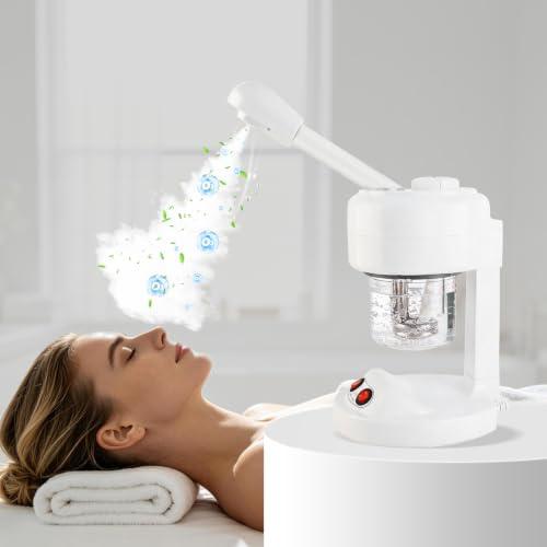 Gesichtsdampfer Warmer Nebel Gesichtsdampfer Gesicht Tragbares Gesichtsdampfgerät mit abnehmbarem Wassertank & 360° drehbarer Düse für die Körperpflege zu Hause oder im Salon