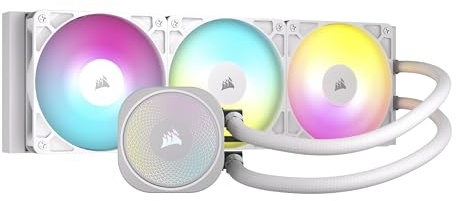 Corsair Nautilus 360 RS ARGB CPU-Flüssigkeitskühler – 360mm AIO – Geräuscharm – Direkter Mainboard-Anschluss – Intel LGA 1851/1700, AMD AM5/AM4 – 3X RS120 ARGB-Ventilatoren Inbegriffen – Weiß