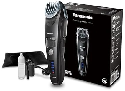 Panasonic ER-SB40-K803 Bartschneider für Männer, tragbarer, wasserdichter Haarschneider, 20 Längen, fortschrittliche Klingen, Kammaufsatz, kabellos & kabelgebunden, LED-Akkuanzeige, Schwarz