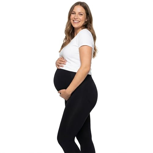 Umstandsleggings Made in EU - 100% Blickdicht, nahtlos und weich mit ÖkoTex