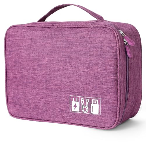 AiQInu Kabeltasche Universal Travel Kabel Organizer Tasche Cubes Kabel Etui,Wasserdichten Verstellbares Kabelorganizer für Handy Ladekabel, Powerbank, USB Sticks, SD Karten