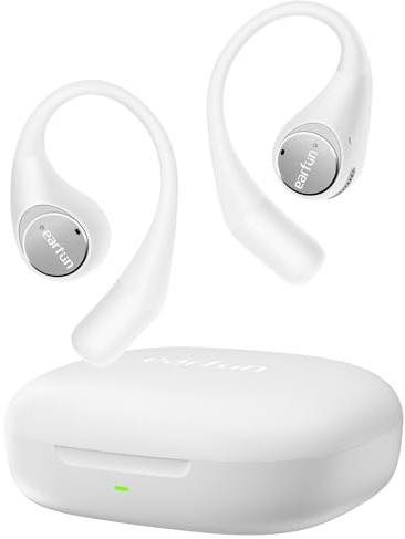 EarFun OpenJump Bluetooth Open Ear Kopfhörer, mit Ohrbügel, Leicht, Leicht | anpassbare Ohrbügel, Hi-Res, LDAC, Bass, 42 Std. Akku, Kabelloses Laden, IPX7, Klare Anrufe, Multipoint, für Sport , Alltag
