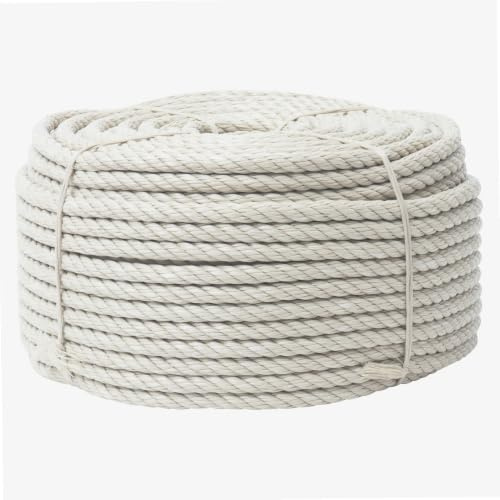 Beige Schnur 100 Meter WERKA PRO Ø 14 mm (Widerstand ± 2600 kg) | Vielseitig, robust, langlebig, für Garten und Außen, Innenbereich, Heimwerken, ± 2600 kg, UV-behandelt